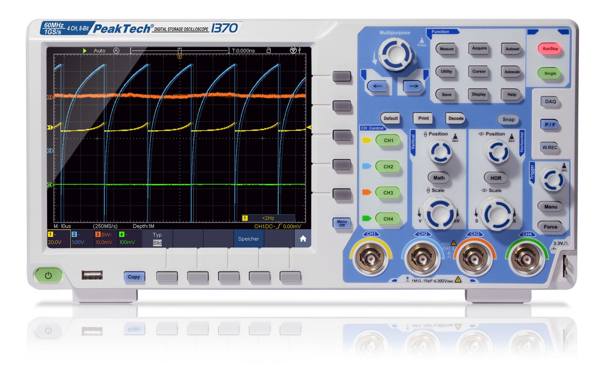 Peaktech P Mhz Ch Gs S Digital Oszilloskop Mit Touch