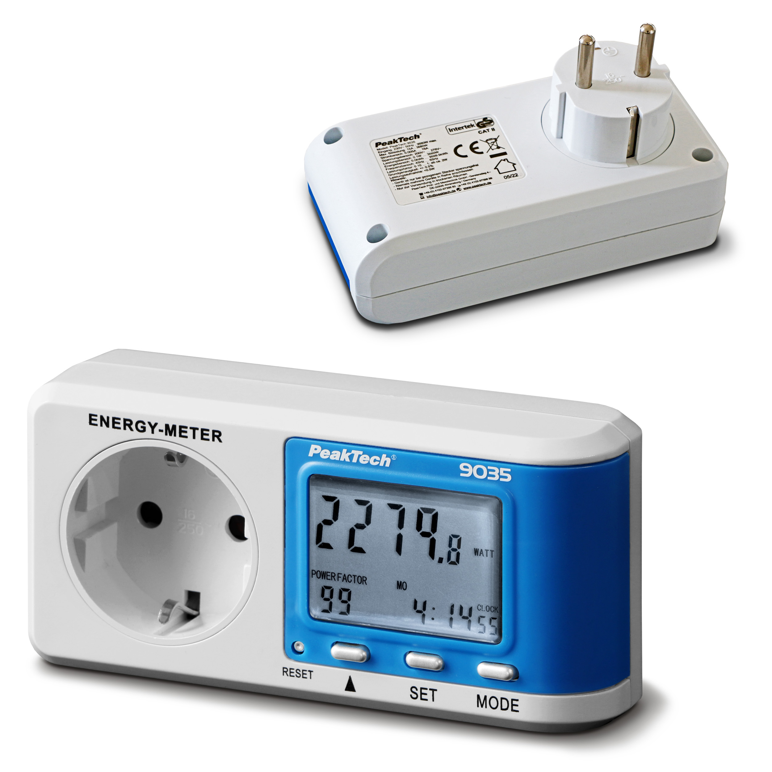 «PeakTech® P 9035» Energy meter ~ 0.005 A ... 16,000 A ~ 3680W ~ 0.1W resolution