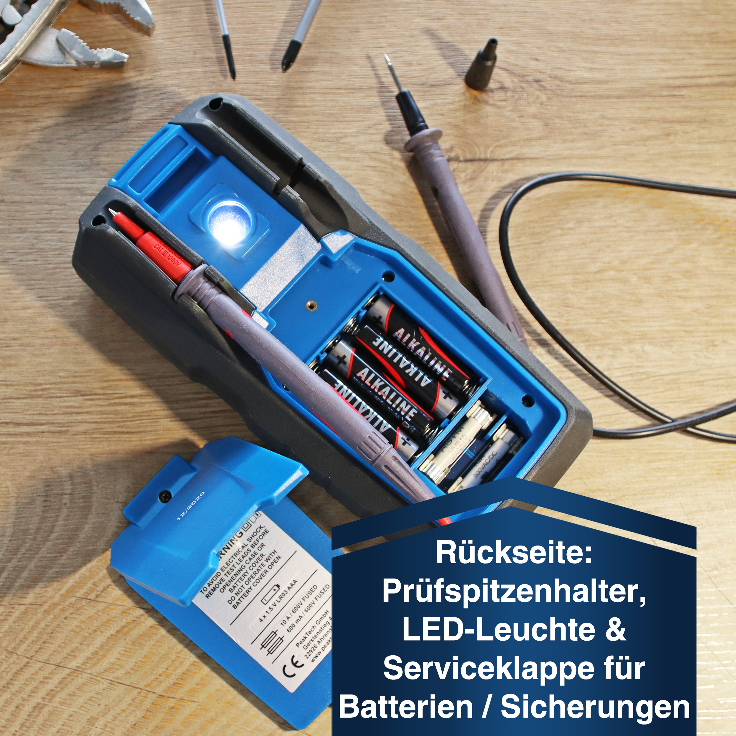 «PeakTech® P 3349» TrueRMS digital multimeter 6000 Counts, Man. Range