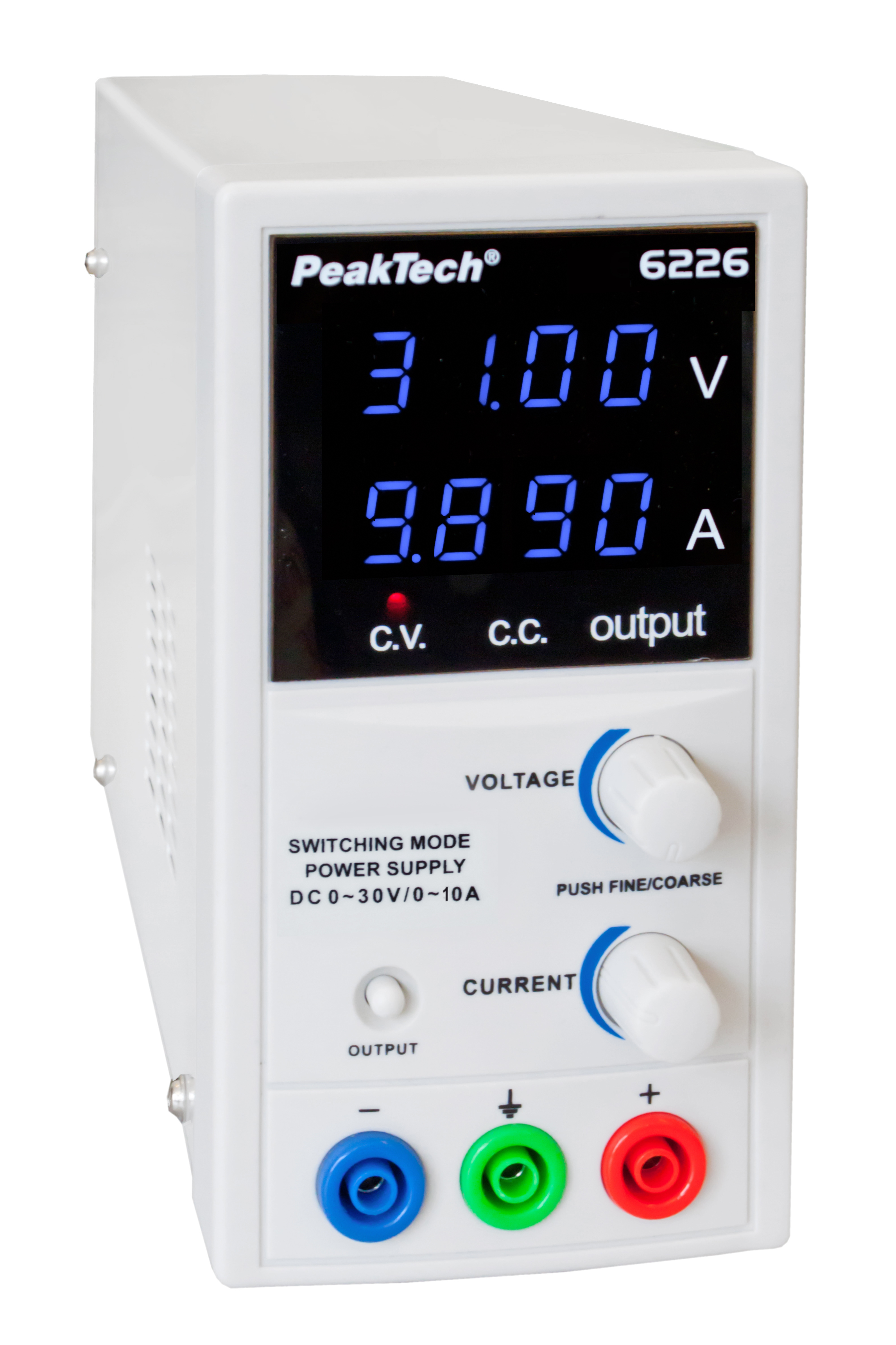 «PeakTech® P 6226» Fuente de Alimentación Conmutable 0-30V/0-10A