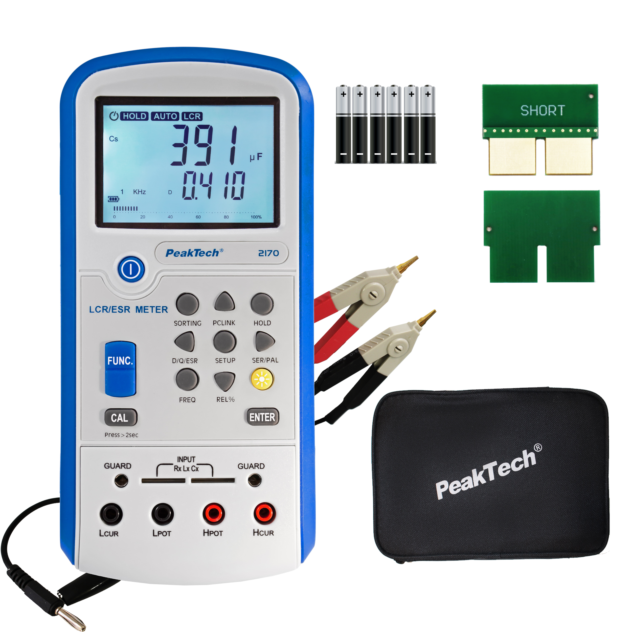 «PeakTech® P 2170» LCR-/ESR-Meter, 100 Hz - 100 kHz, with USB