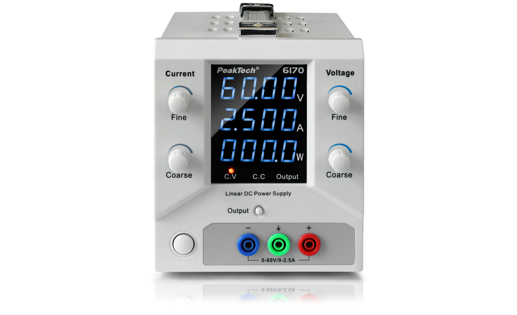 «PeakTech® P 6170» Laboratory power supply 0-60 V / 0-2,5 A DC