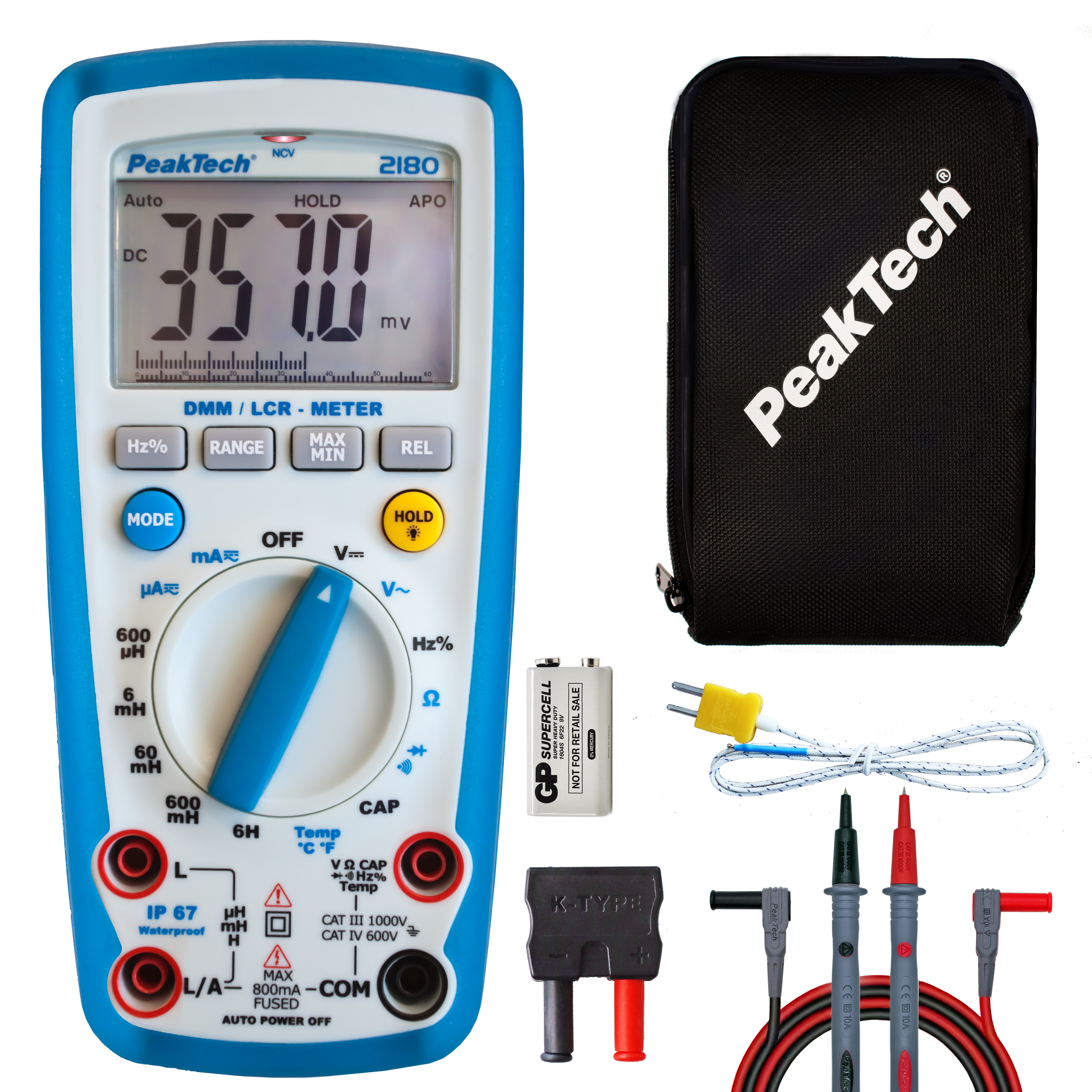 «PeakTech® P 2180» Digitalmultimeter mit LCR-Meter, 6.000 Counts