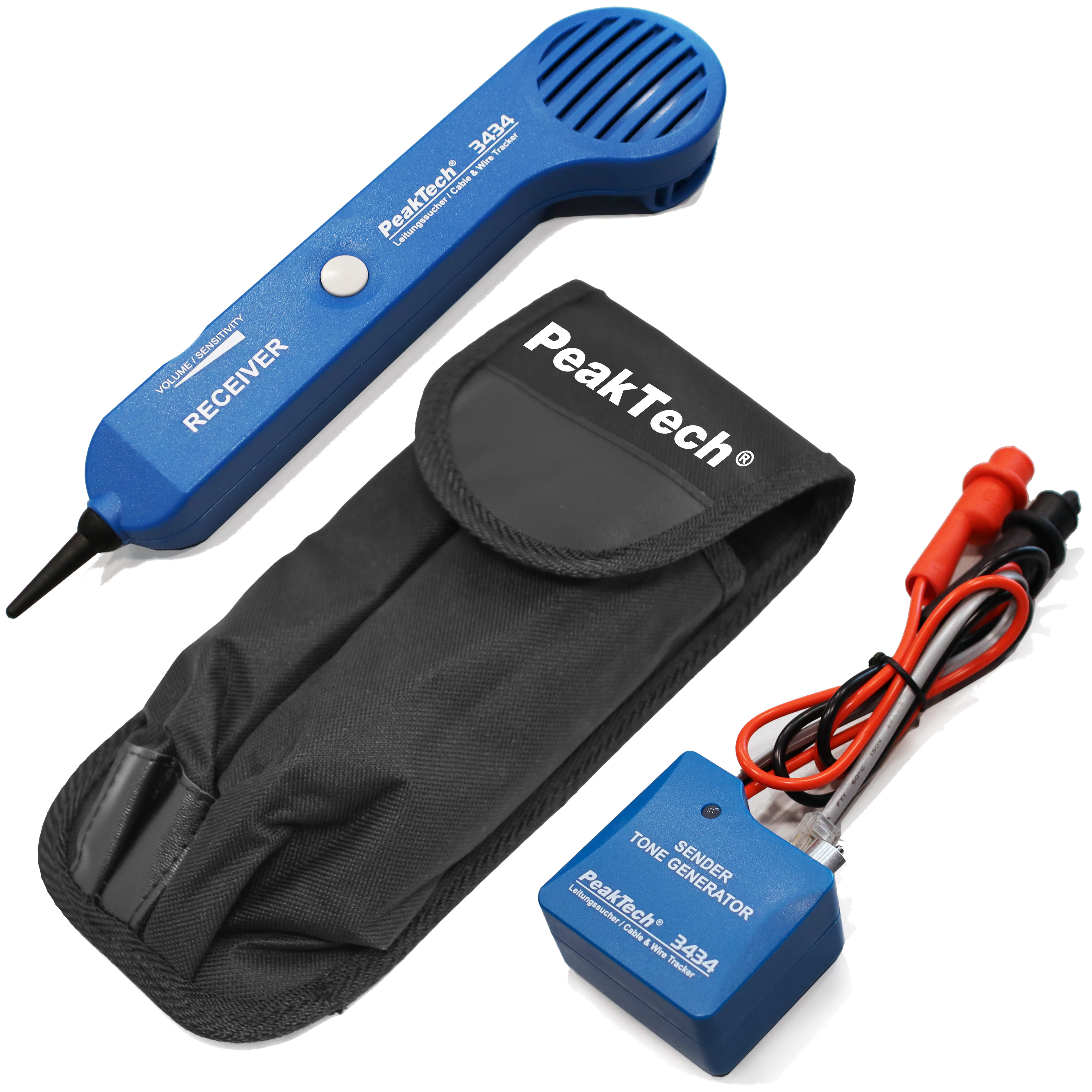 «PeakTech® P 3434» Acoustic cable detector with tone generator