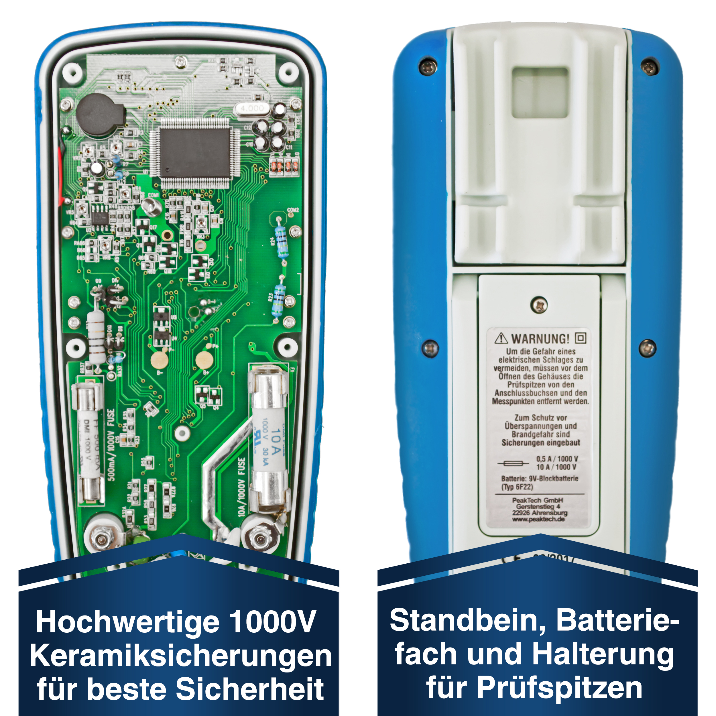 «PeakTech® P 3355» Digital multimeter, 4,000 counts, IP67