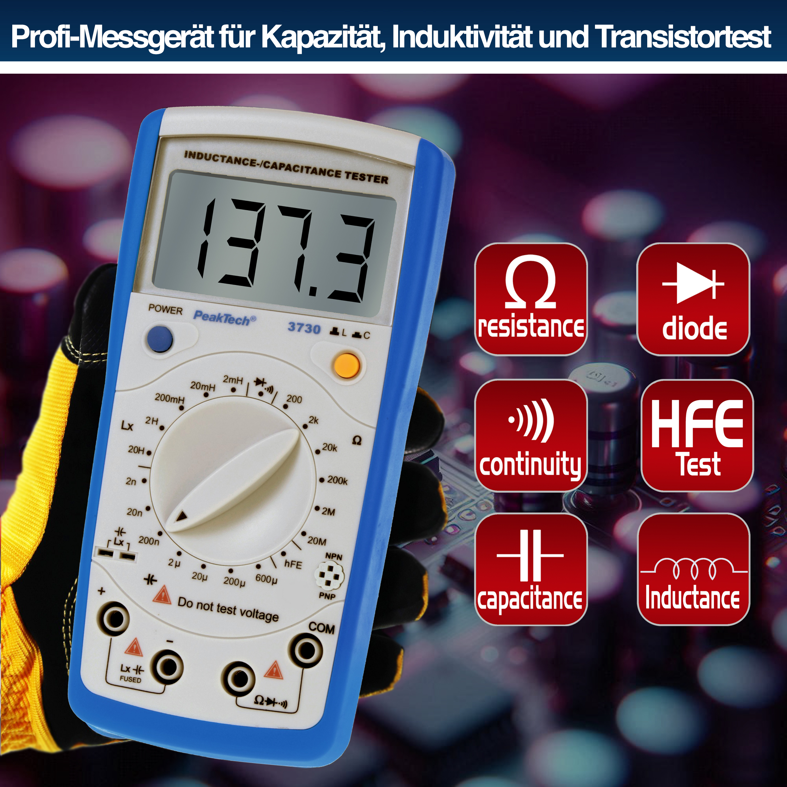 «PeakTech® P 3730» Inductance / capacitance meter