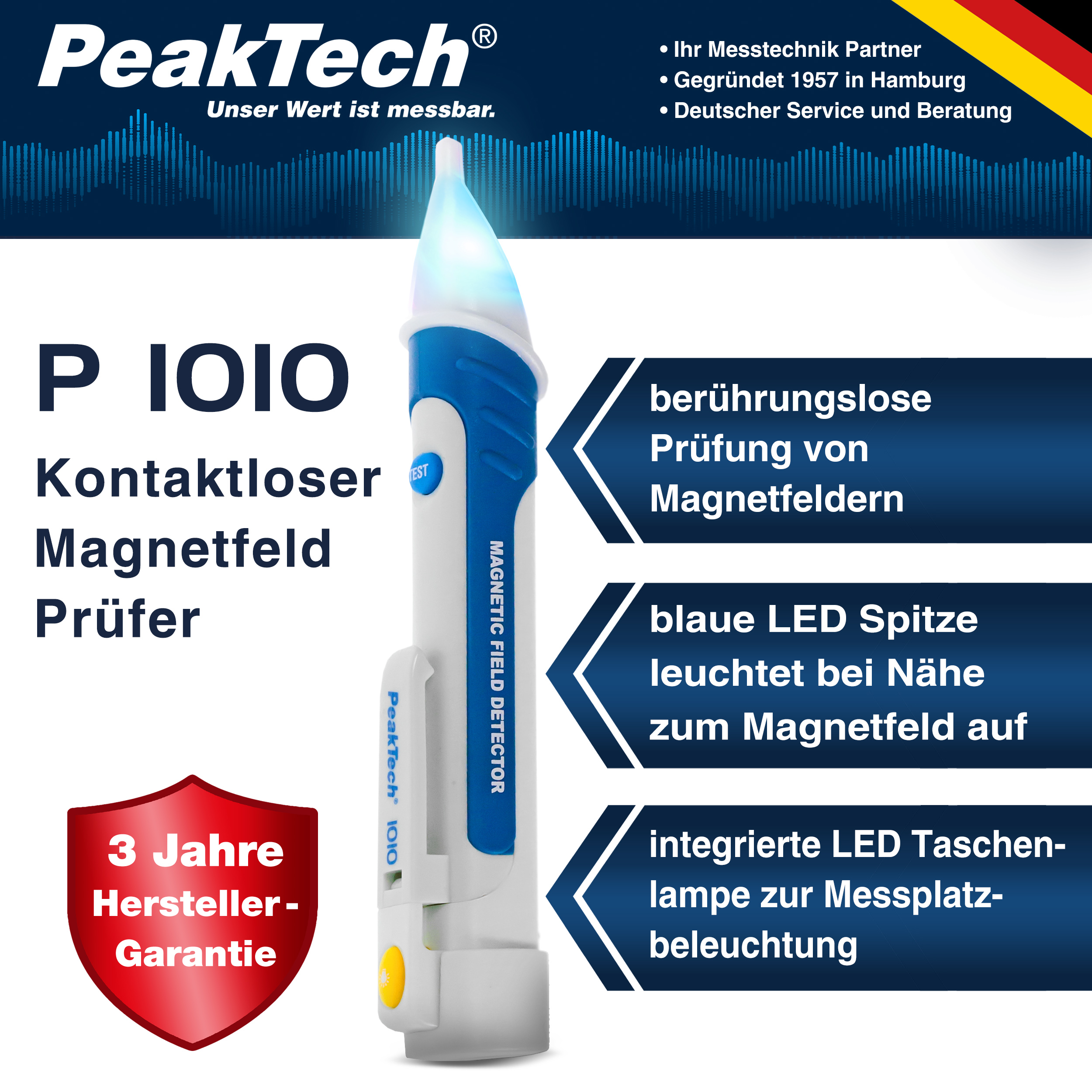 «PeakTech® P 1010» Non-contact magnetic field tester