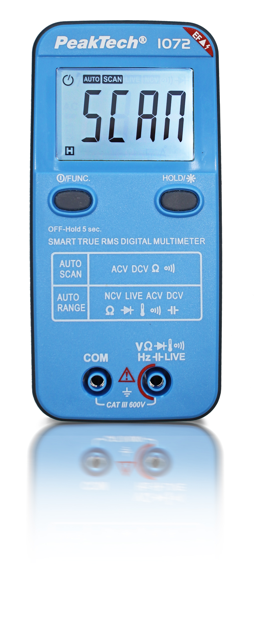 «PeakTech® P 1072» 600V AC/DC Smart-Multimeter mit NCV und Live-Test