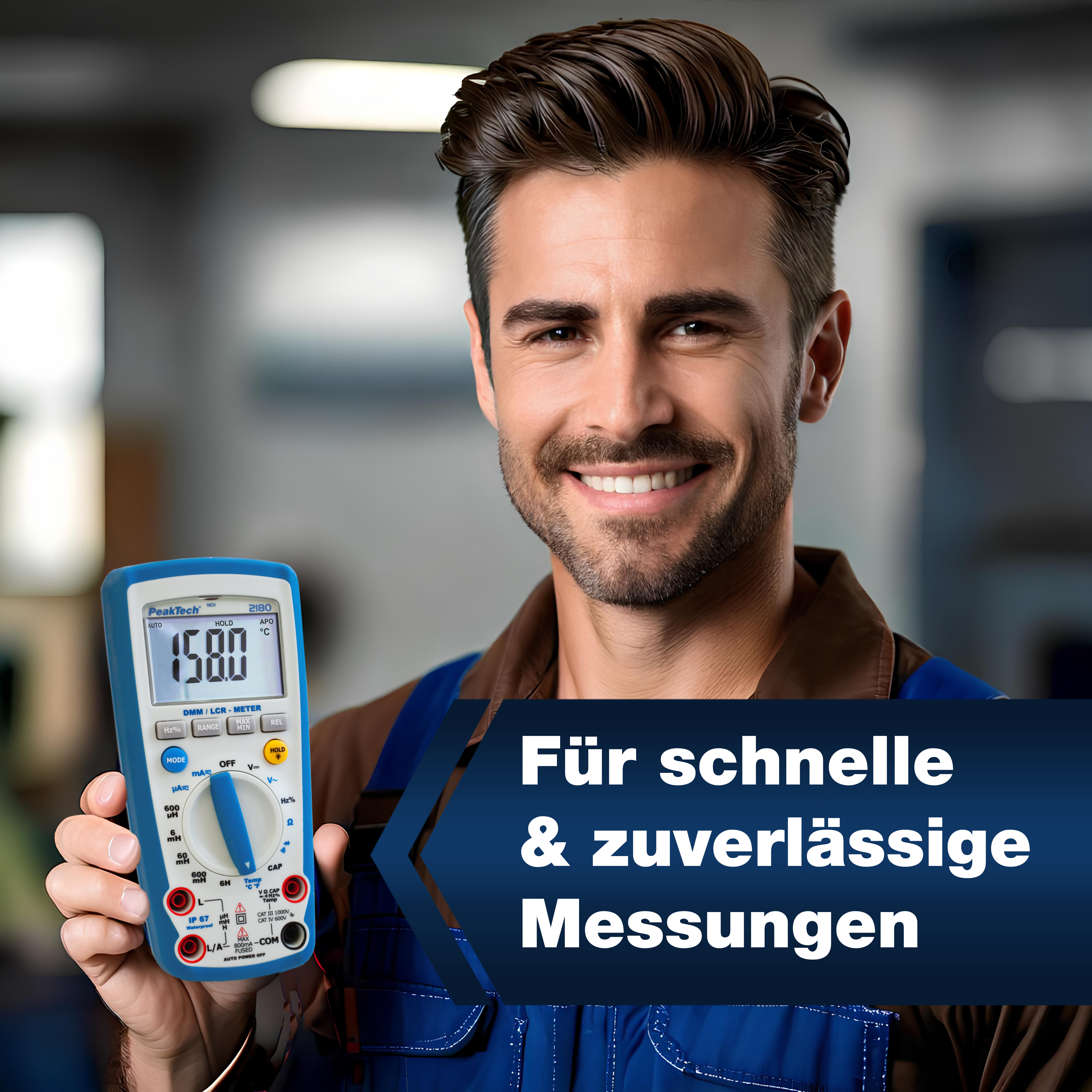 «PeakTech® P 2180» Digitalmultimeter mit LCR-Meter, 6.000 Counts