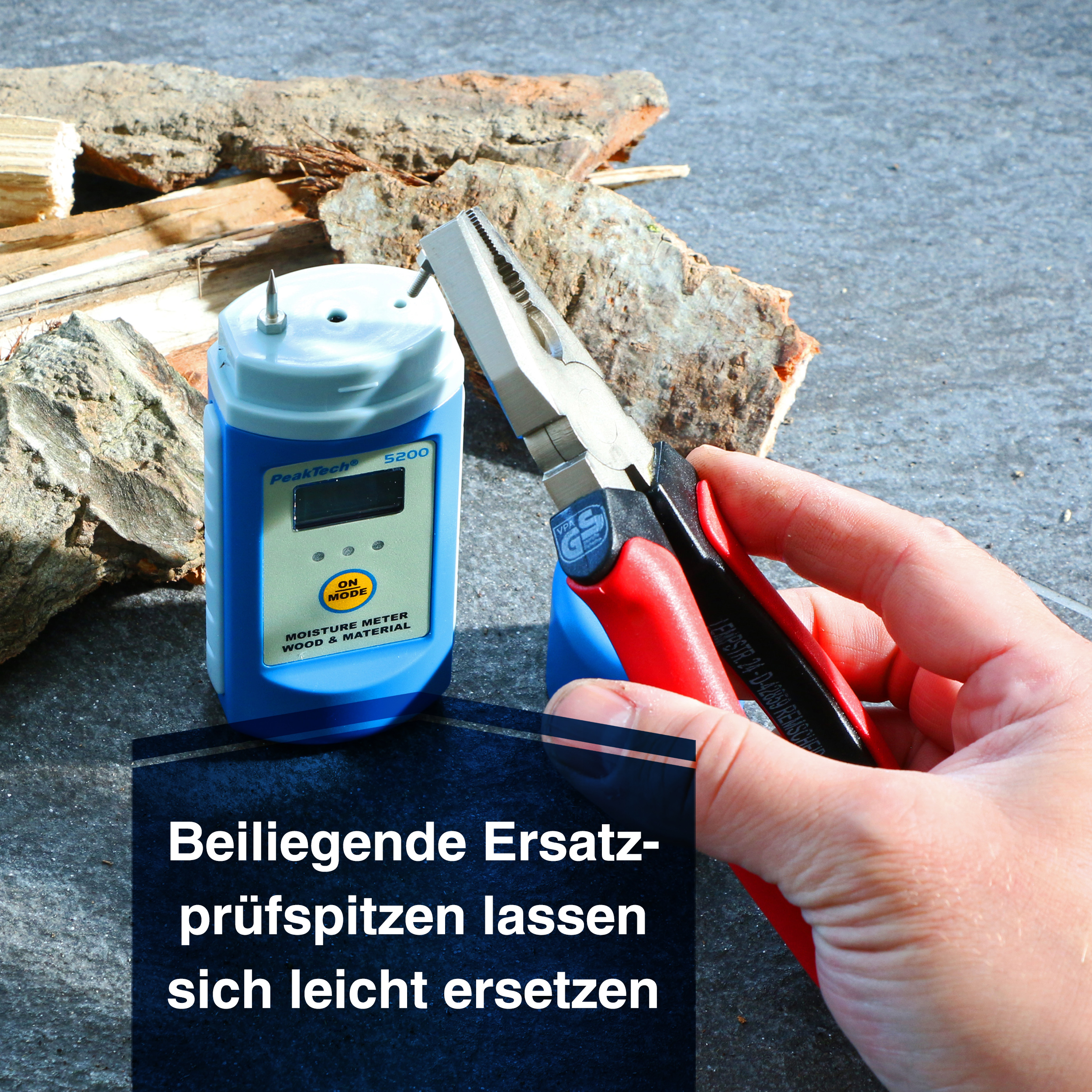 «PeakTech® P 5200» Wood- and Material Moisture Meter