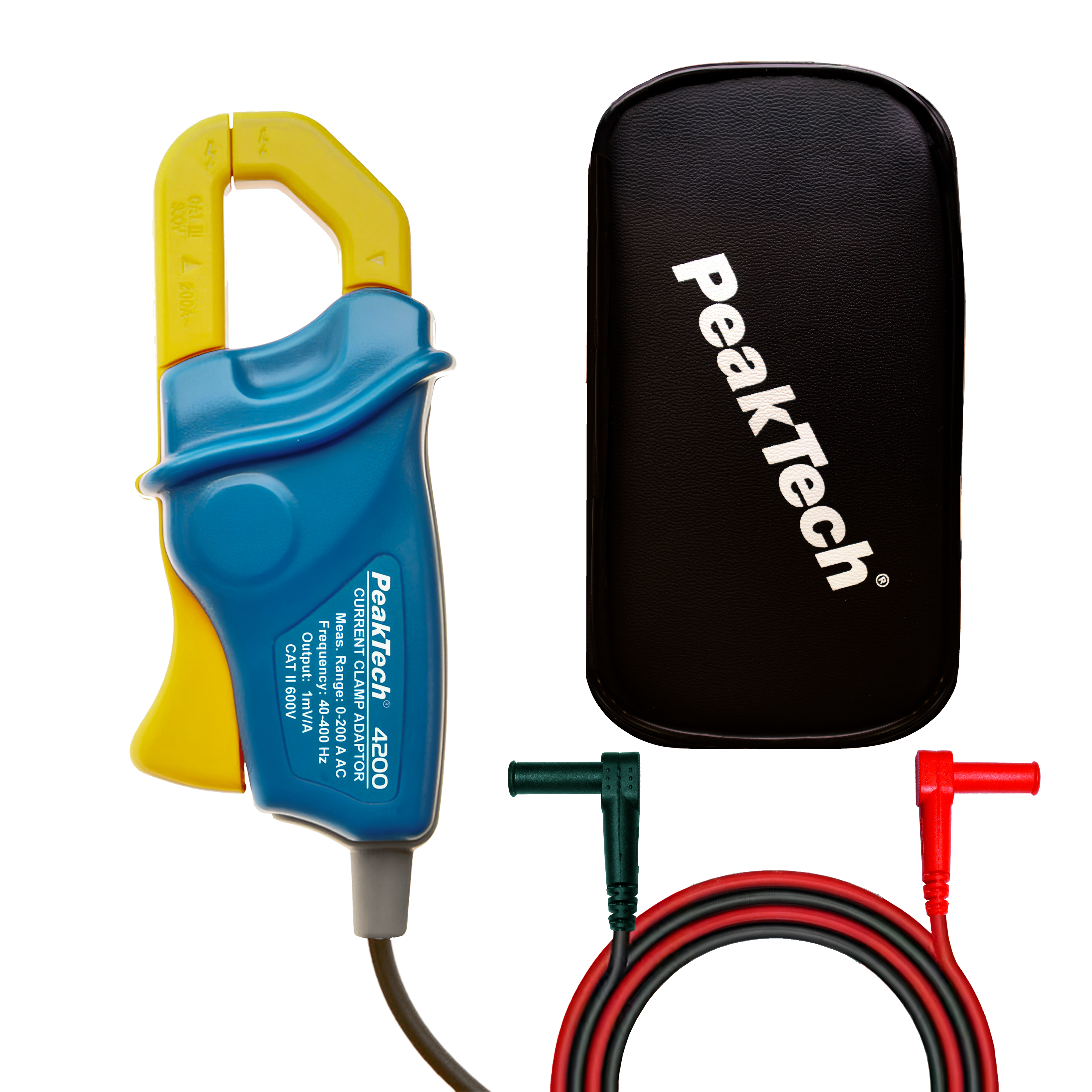 «PeakTech® P 4200» Current Clamp Adapter 200 A AC, with 4mm Plugs