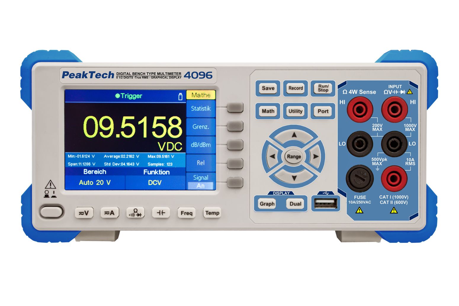 «PeakTech® P 4096» Graphical Bench Multimeter, 200.000 Counts & TFT | P ...