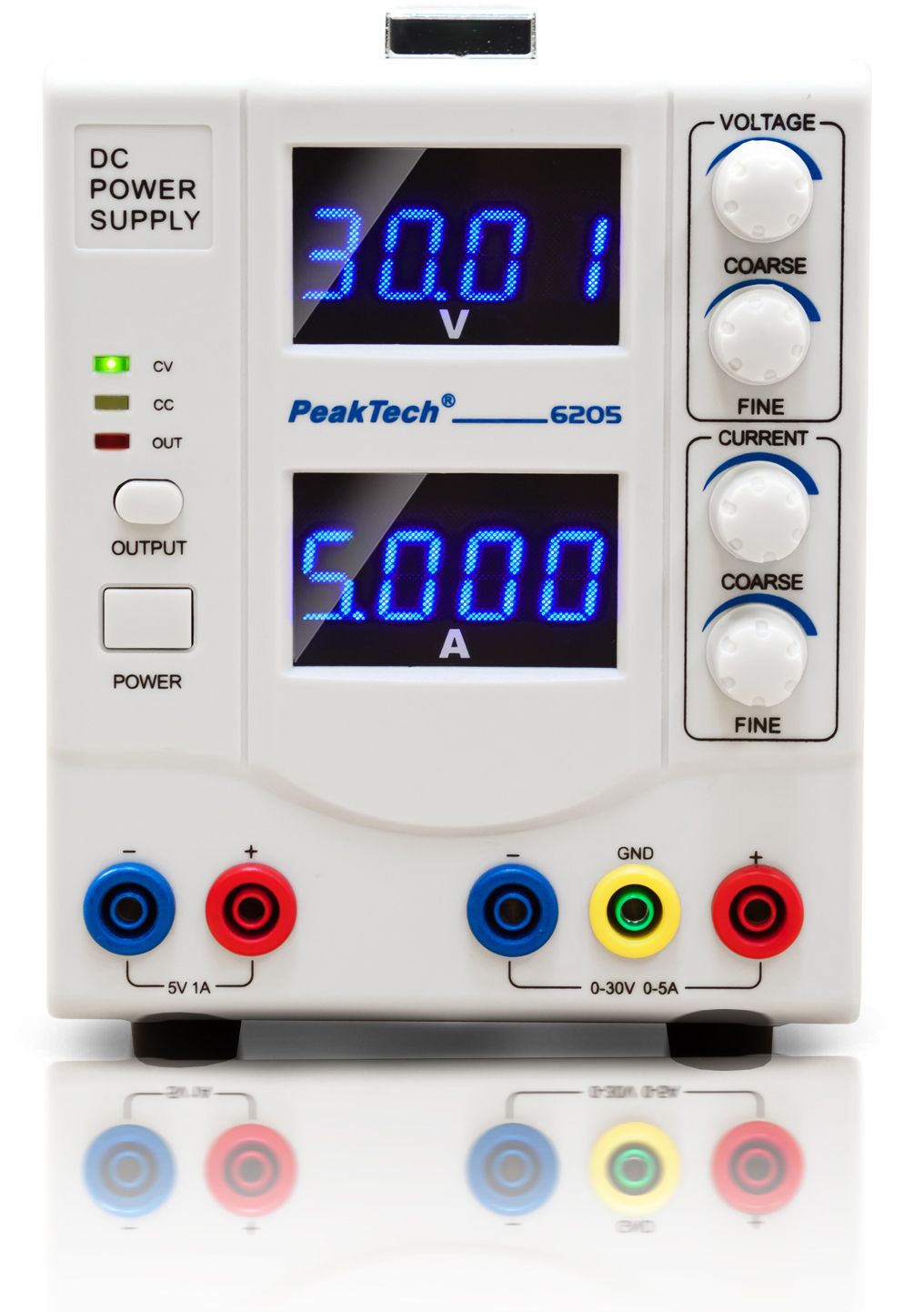 «PeakTech® P 6205» Digital Power Supply, 0 - 30 V/0 - 5 A DC | P 6205